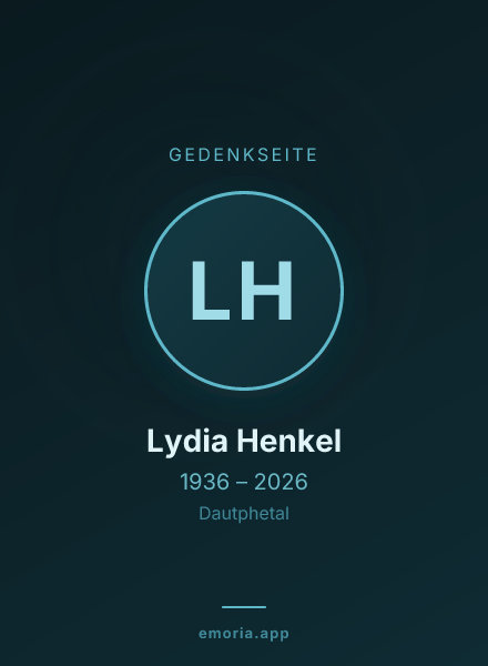 Gedenkportrait von Lydia Henkel