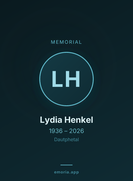 Memorial portrait of Lydia Henkel