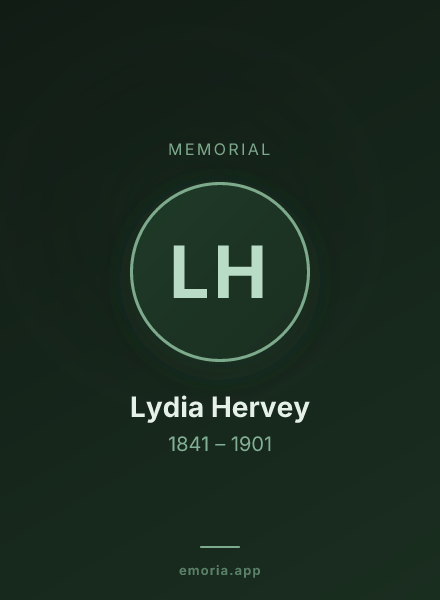 Memorial portrait of Lydia Hervey