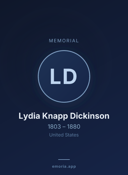 Memorial portrait of Lydia Knapp Dickinson