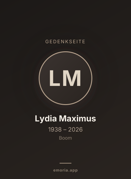 Gedenkportrait von Lydia Maximus