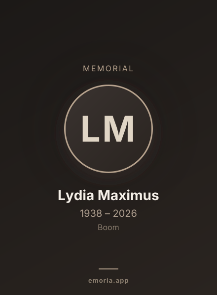 Memorial portrait of Lydia Maximus
