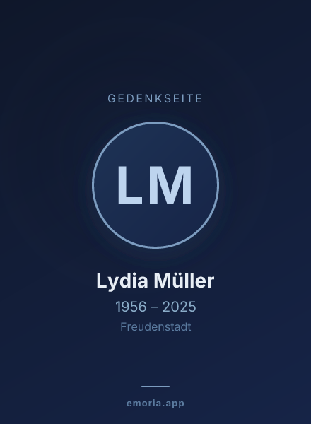 Gedenkportrait von Lydia Müller