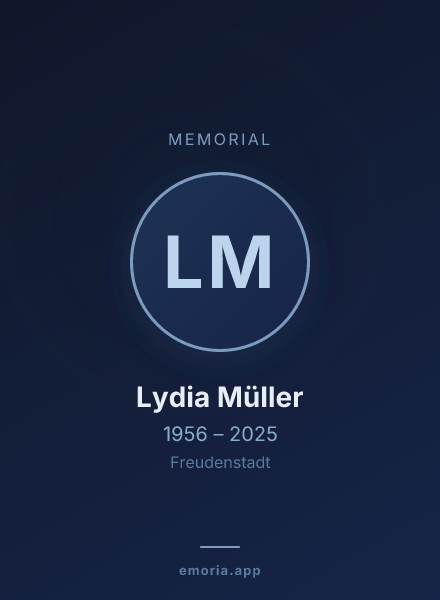 Memorial portrait of Lydia Müller