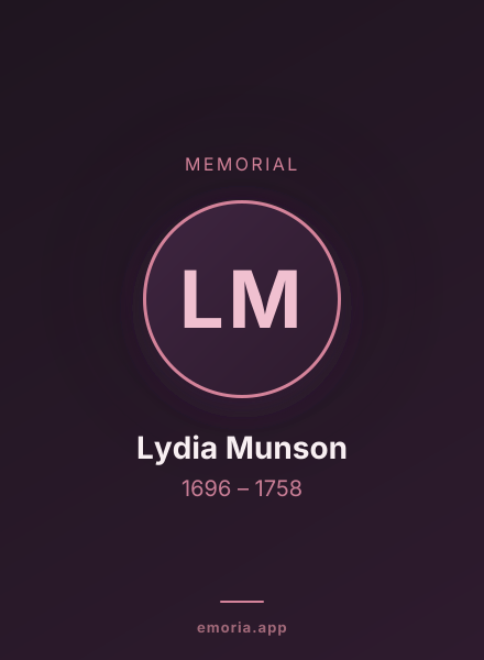 Memorial portrait of Lydia Munson