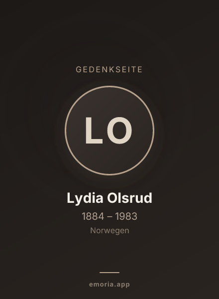 Gedenkportrait von Lydia Olsrud