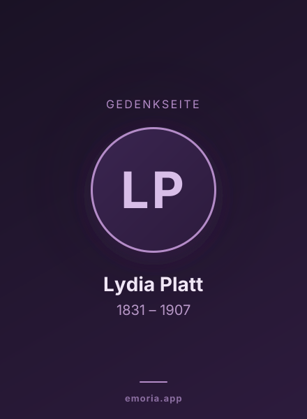 Gedenkportrait von Lydia Platt