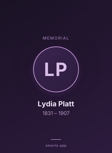 Memorial portrait of Lydia Platt