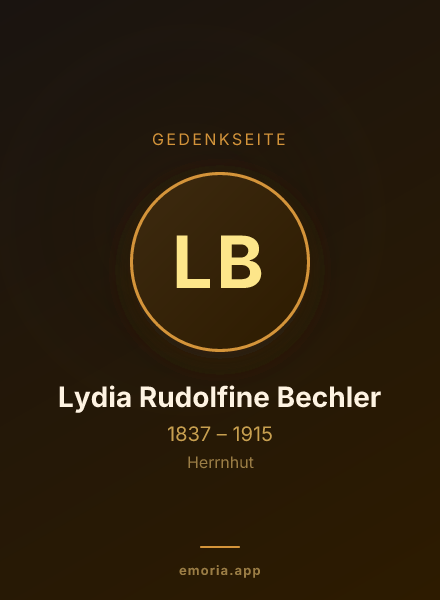 Gedenkportrait von Lydia Rudolfine Bechler
