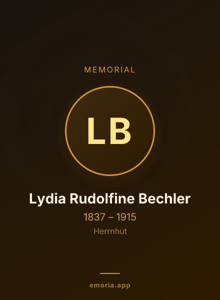 Memorial portrait of Lydia Rudolfine Bechler