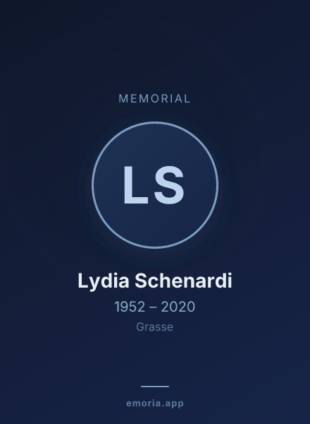 Memorial portrait of Lydia Schenardi
