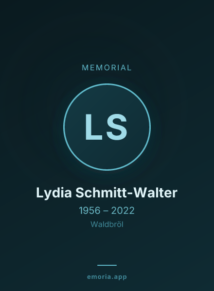 Memorial portrait of Lydia Schmitt-Walter
