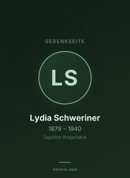 Gedenkportrait von Lydia Schweriner