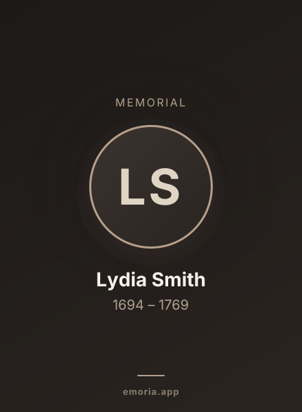 Memorial portrait of Lydia Smith