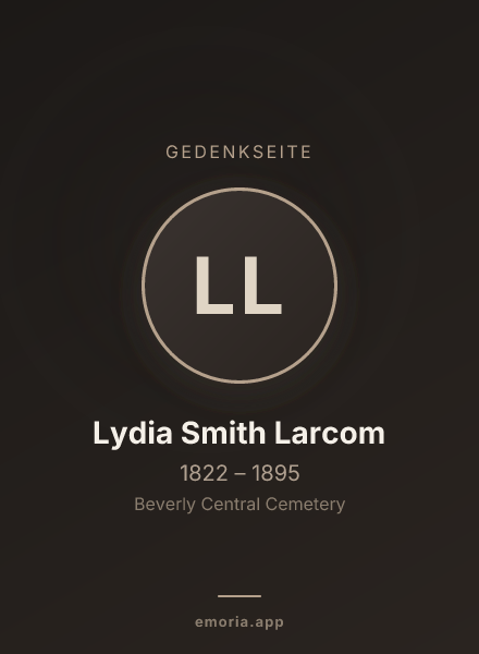 Gedenkportrait von Lydia Smith Larcom