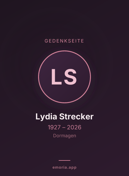 Gedenkportrait von Lydia Strecker