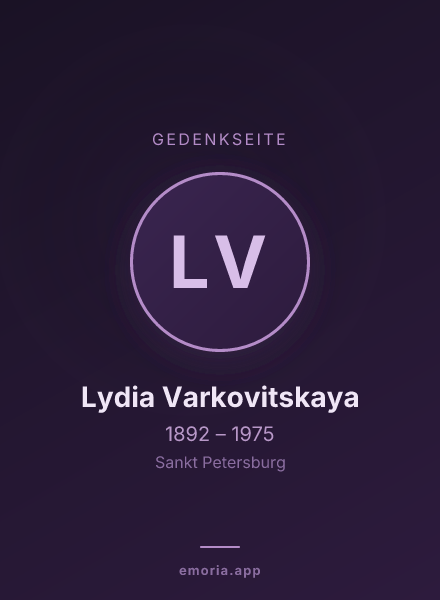 Gedenkportrait von Lydia Varkovitskaya