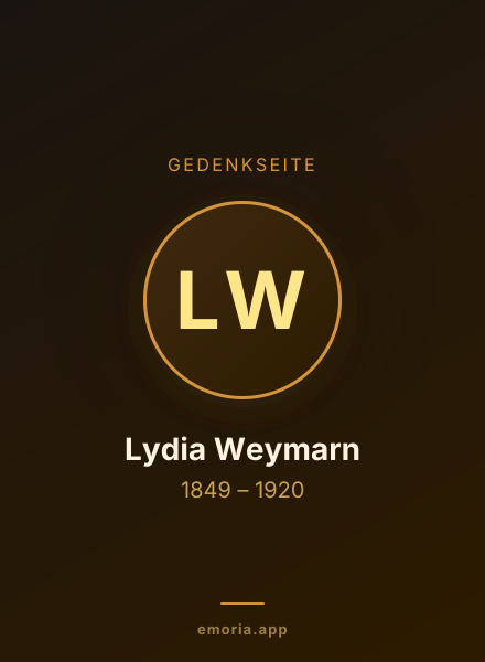 Gedenkportrait von Lydia Weymarn