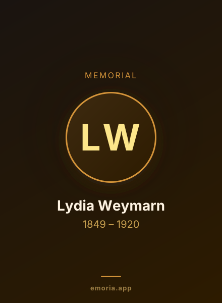 Memorial portrait of Lydia Weymarn