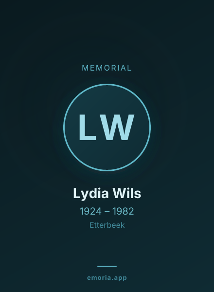 Memorial portrait of Lydia Wils