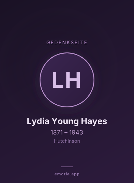 Gedenkportrait von Lydia Young Hayes