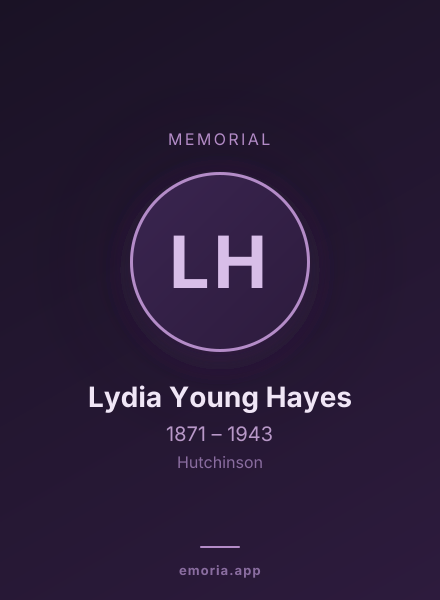 Memorial portrait of Lydia Young Hayes