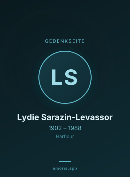 Gedenkportrait von Lydie Sarazin-Levassor