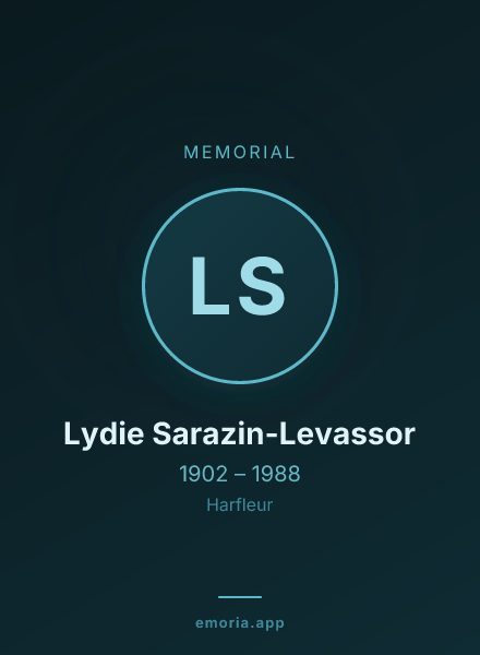 Memorial portrait of Lydie Sarazin-Levassor