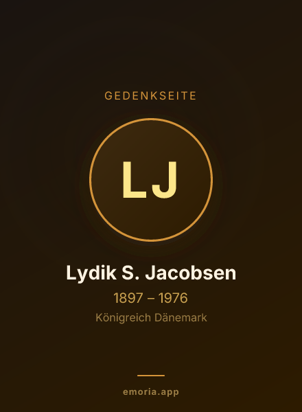 Gedenkportrait von Lydik S. Jacobsen