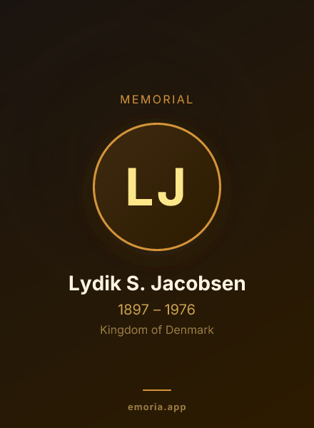 Memorial portrait of Lydik S. Jacobsen