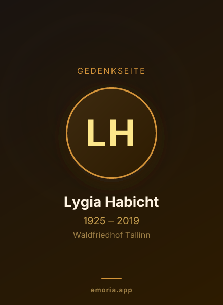 Gedenkportrait von Lygia Habicht