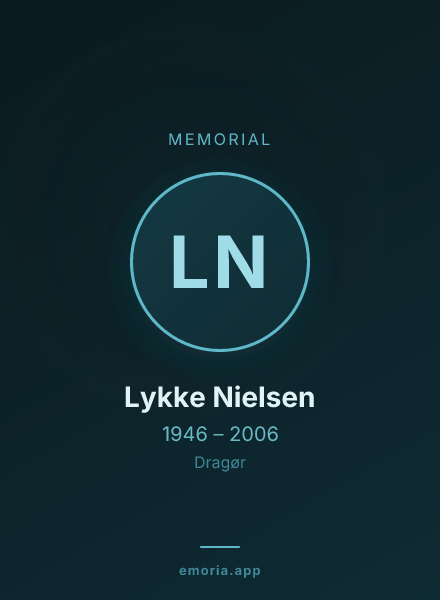 Memorial portrait of Lykke Nielsen