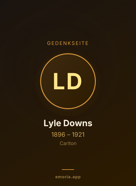 Gedenkportrait von Lyle Downs