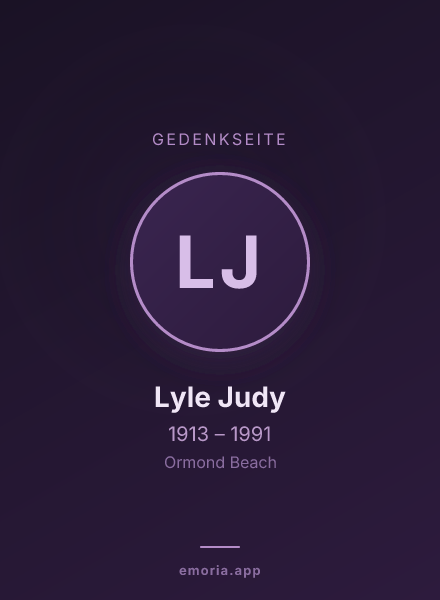 Gedenkportrait von Lyle Judy