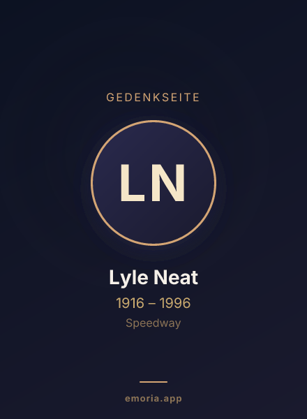Gedenkportrait von Lyle Neat