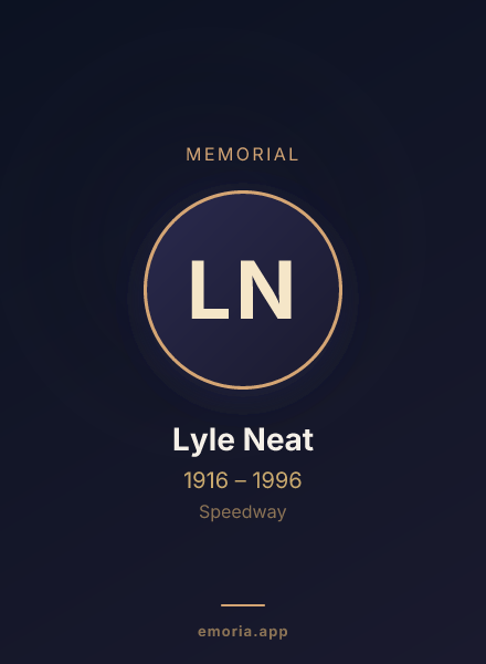 Memorial portrait of Lyle Neat