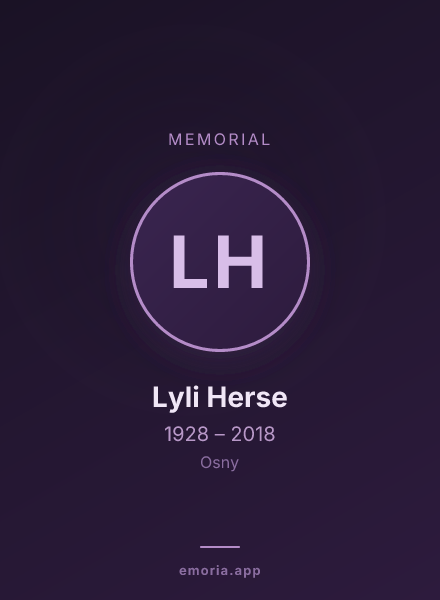 Memorial portrait of Lyli Herse
