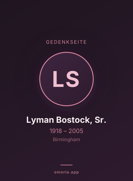 Gedenkportrait von Lyman Bostock, Sr.
