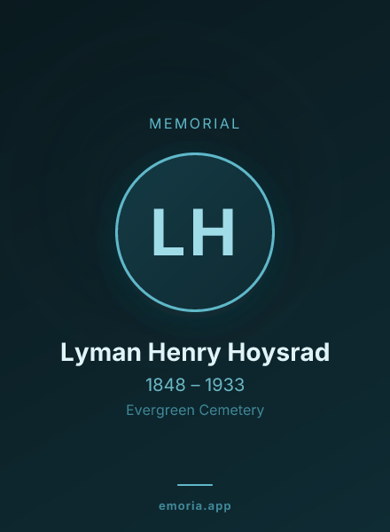 Memorial portrait of Lyman Henry Hoysrad