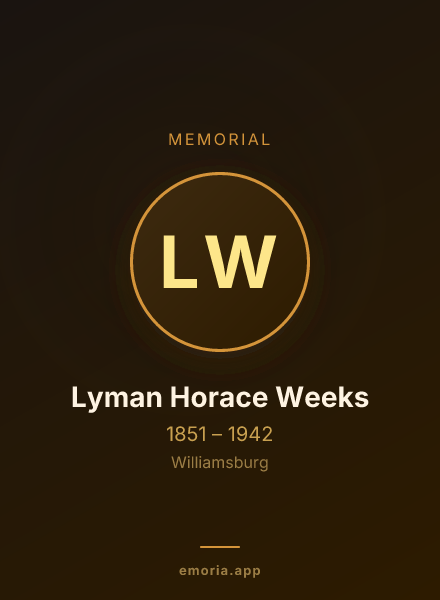 Memorial portrait of Lyman Horace Weeks