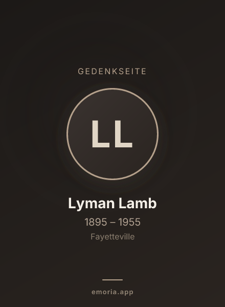 Gedenkportrait von Lyman Lamb