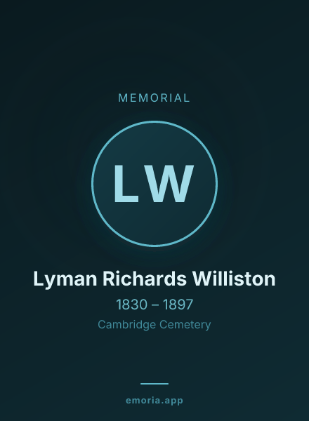 Memorial portrait of Lyman Richards Williston