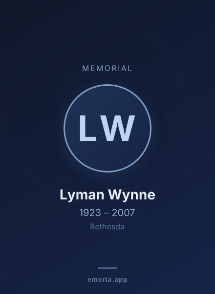 Memorial portrait of Lyman Wynne