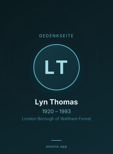 Gedenkportrait von Lyn Thomas
