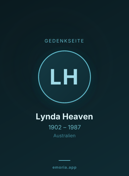 Gedenkportrait von Lynda Heaven
