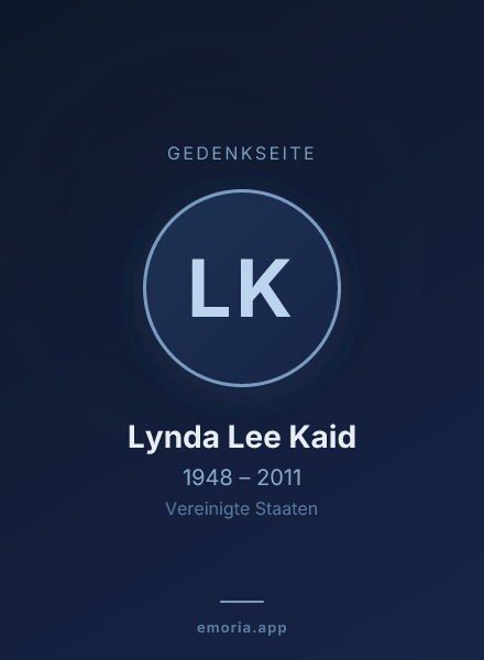 Gedenkportrait von Lynda Lee Kaid