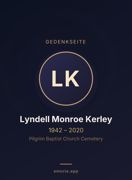 Gedenkportrait von Lyndell Monroe Kerley