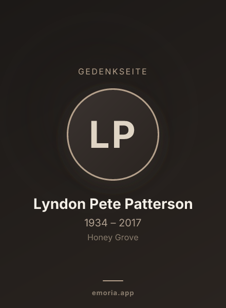 Gedenkportrait von Lyndon Pete Patterson