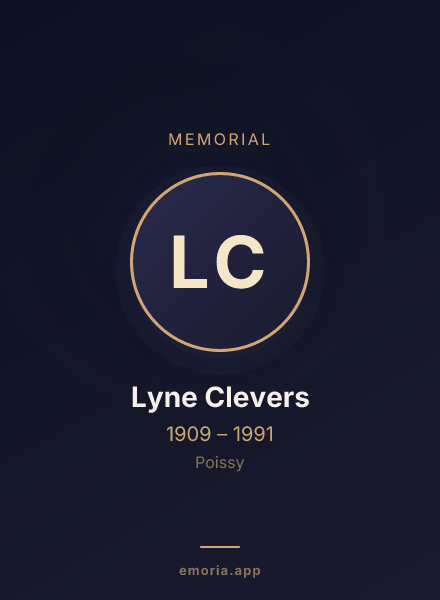 Memorial portrait of Lyne Clevers