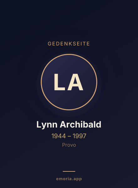 Gedenkportrait von Lynn Archibald